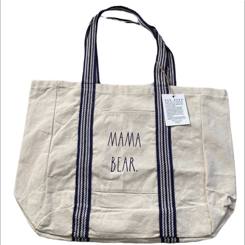 🆕 Rae Dunn MAMA BEAR Tote Bag - Picture 6 of 13